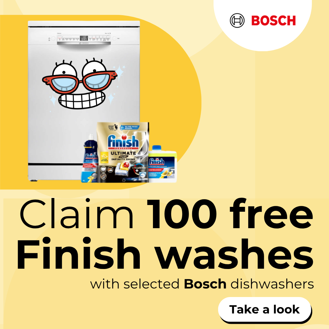 Claim 100 free washes with selected Bosch dishwashers